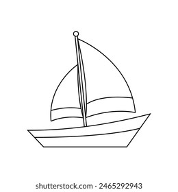 sailboat icon vector template illustration logo design