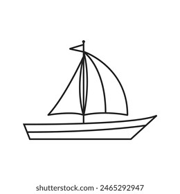 sailboat icon vector template illustration logo design
