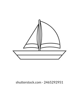 sailboat icon vector template illustration logo design
