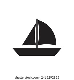 sailboat icon vector template illustration logo design