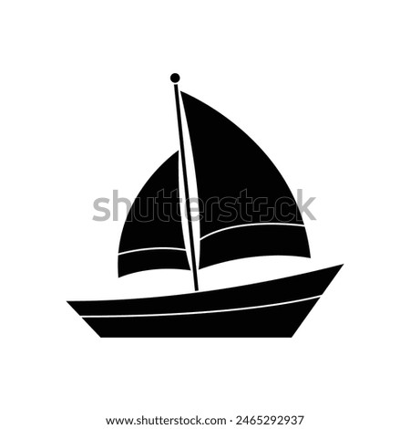 sailboat icon vector template illustration logo design
