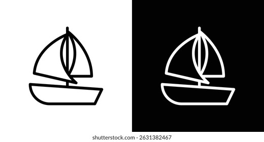Sailboat icon vector for web, computer and mobile apps