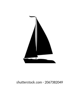 Sailboat icon vector. yacht illustration sign. sailing ship symbol. sailfish logo.