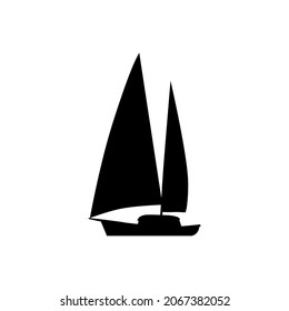 Sailboat icon vector. yacht illustration sign. sailing ship symbol. sailfish logo.