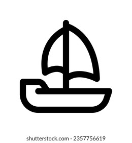 sailboat icon. vector icon for your website, mobile, presentation, and logo design.