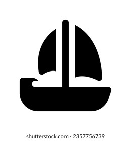 sailboat icon. vector icon for your website, mobile, presentation, and logo design.