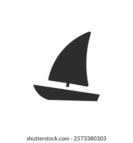 Sailboat icon web design in vector