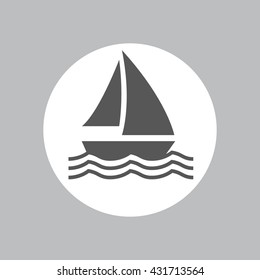 sailboat icon, yacht icon