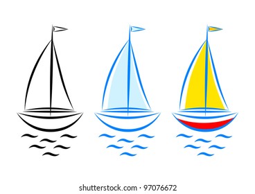 Sailboat icons