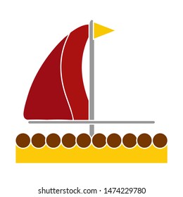 sailboat icons. flat illustration of sailboat vector icon. sailboat sign symbol