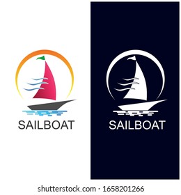 Vector de diseño del logotipo de la ilustración de embarcaciones náuticas