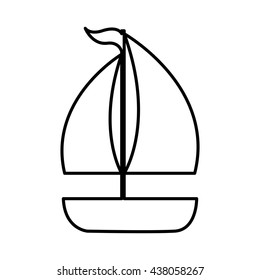 sailboat isolated icon design 