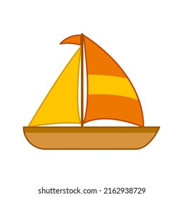 Sailboat isolated on white background