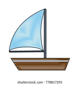Sailboat isolated symbol