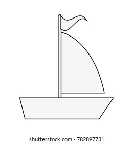 Sailboat isolated symbol