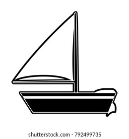 Sailboat isolated symbol