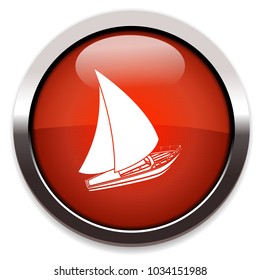 sailboat isolated vector icon