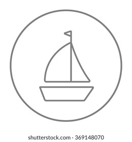 Sailboat line icon.
