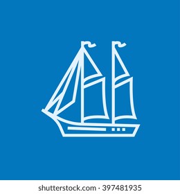 Sailboat line icon.