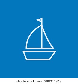 Sailboat line icon.