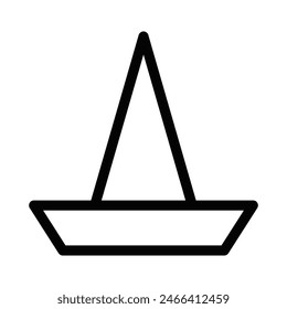 Icono de Vector de la línea de velero. Trazo editable.