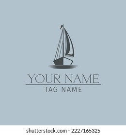 sailboat logo for business company and other