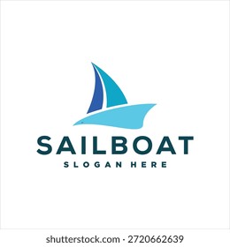 Plantilla de Vector de elemento de diseño de logotipo de velero