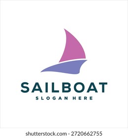 Plantilla de Vector de elemento de diseño de logotipo de velero
