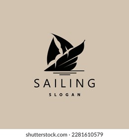 Sailboat Logo Design, Fishing Boat Illustration, Fishing Boat Company Brand Vector Icon, Boat Shop Design, Fish Shop, Transportation