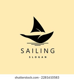 Sailboat Logo Design, Fishing Boat Illustration, Fishing Boat Company Brand Vector Icon, Boat Shop Design, Fish Shop, Transportation