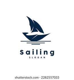 Sailboat Logo Design, Fishing Boat Illustration, Fishing Boat Company Brand Vector Icon, Boat Shop Design, Fish Shop, Transportation