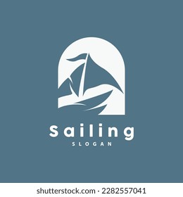 Sailboat Logo Design, Fishing Boat Illustration, Fishing Boat Company Brand Vector Icon, Boat Shop Design, Fish Shop, Transportation