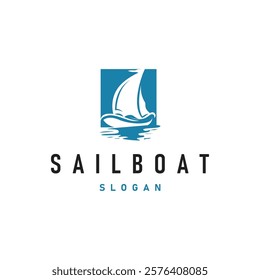 Sailboat Logo Design, Fishing Boat Illustration, Fishing Boat Company Brand Vector Icon, Boat Shop Design, Fish Shop, Transportation