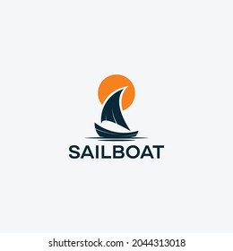logotipo de velero diseño de barco velero vectores plantilla de icono logotipo gráfico