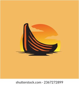 sailboat logo design vector illustration