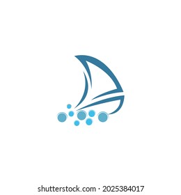 Sailboat-Logo-Symbol-Design Vektorgrafik-Vorlage