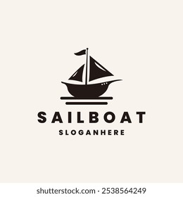Sailboat logo icon design Vector template