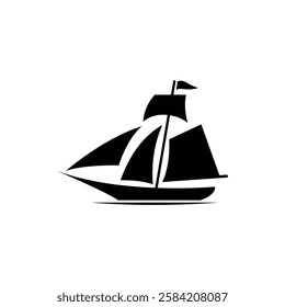 sailboat logo icon vector illustration