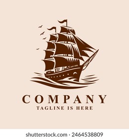 Sailboat Logo: Perfect for Maritime Businesses and Sailing Adventures.