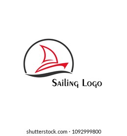 Sailboat logo, sailing logo design, vector icons.