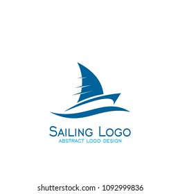 Sailboat logo, sailing logo design, vector icons.