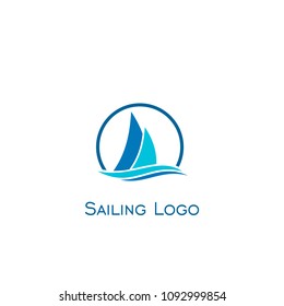 Sailboat logo, sailing logo design, vector icons.