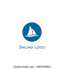 Sailboat logo, sailing logo design, vector icons.