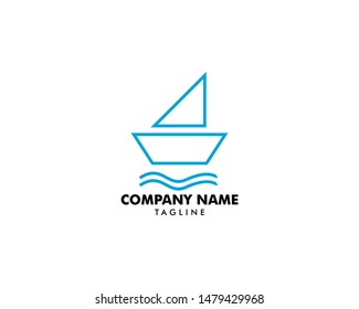 Sailboat logo, sailing logo design vector icons