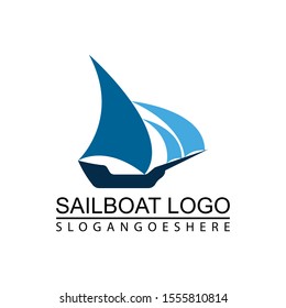 Sailboat logo, sailing logo design, vector icons.