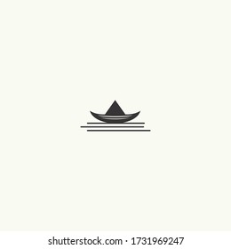 Design des Sailboat-Logos in Vector-Illustration 