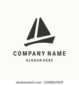 Sailboat logo template vector illustration design