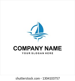 sailboat logo vector