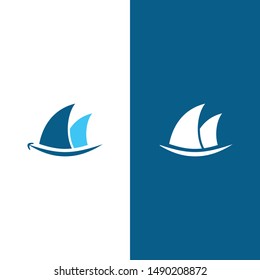 Sailboat logo vector design element