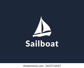 sailboat logo vector illustration. sailing boat ship logo template